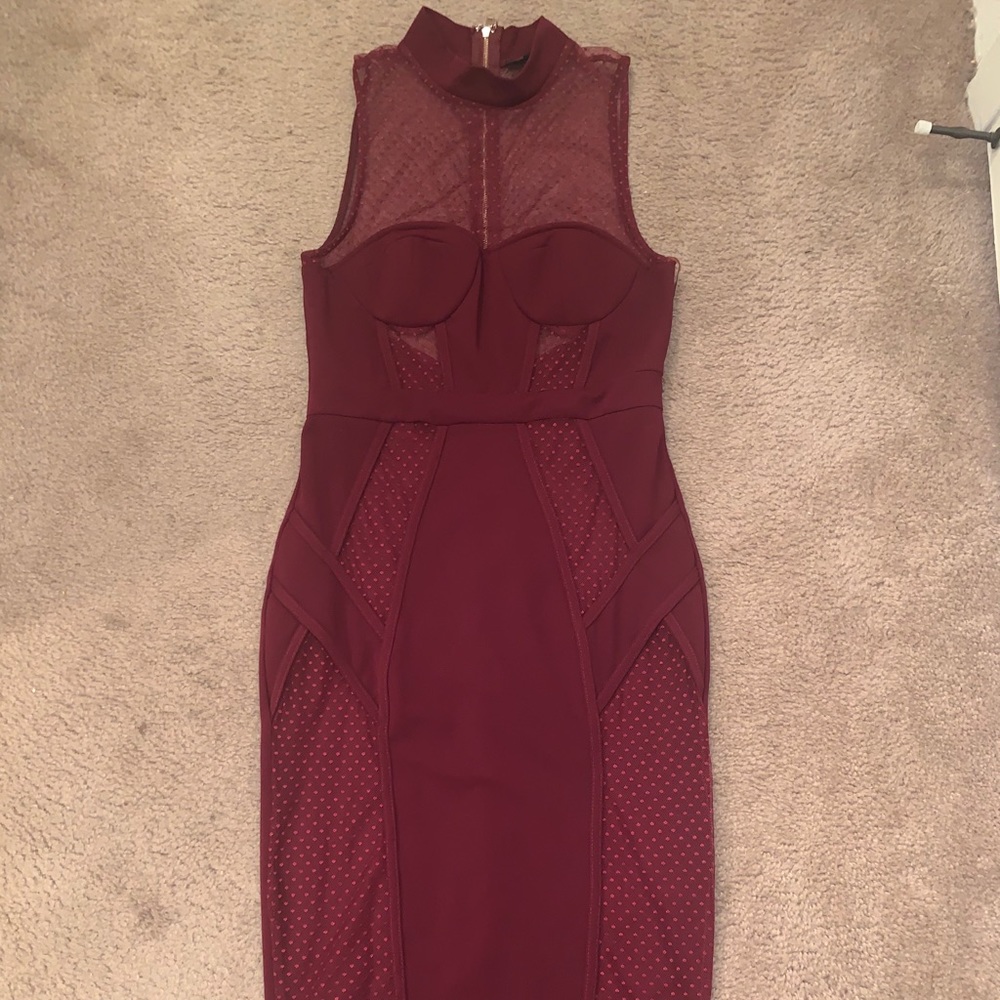 Burgundy dress